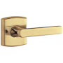 Baldwin Individual Soho Estate Lever without Rosettes Locking/Latching Mechanism Purchased Separately Non-Lacquered Brass