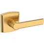 Baldwin 5485V Non-Turning Two-Sided Dummy Door Lever Set with R026 Rose from the Estate Collection Lifetime Satin Brass