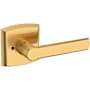Baldwin 5485V Privacy Door Lever Set with R026 Rose from the Estate Collection Lifetime Satin Brass