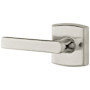 Baldwin 5485V Left Handed Non-Turning One-Sided Dummy Door Lever with R026 Rose from the Estate Collection Lifetime Polished Nickel