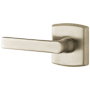 Baldwin Single Left Hand Soho Estate Lever without Rosettes Locking/Latching Mechanism Purchased Separately Lifetime Satin Nickel