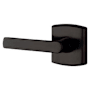 Baldwin 5485V Left Handed Non-Turning One-Sided Dummy Door Lever with R026 Rose from the Estate Collection Oil Rubbed Bronze
