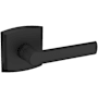 Baldwin 5485V Passage Door Lever Set with R026 Rose from the Estate Collection Satin Black