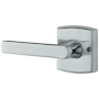 Baldwin 5485V Left Handed Non-Turning One-Sided Dummy Door Lever with R026 Rose from the Estate Collection Polished Chrome