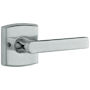 Baldwin 5485V Privacy Door Lever Set with R026 Rose from the Estate Collection Polished Chrome