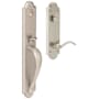 Baldwin Left Handed Boulder Full Dummy Handleset with Beavertail Lever Lifetime Satin Nickel