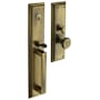 Baldwin Tremont Dummy Handleset Trim Set from the Estate Collection Satin Brass and Black