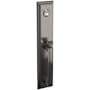 Baldwin Tremont Full Plate Single Cylinder Keyed Entry Mortise Handleset Trim with 5020 Interior Knob from the Estate Collection Lifetime Graphite Nickel
