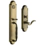 Baldwin Hamilton Left Hand Single Cylinder Mortise Handleset Trim Set Satin Brass and Black