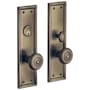 Baldwin Nashville Double Cylinder Mortise Handleset Trim Set Satin Brass and Black
