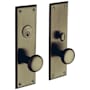 Baldwin Baltimore Single Cylinder Mortise Handleset Trim Set Satin Brass and Black