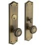 Baldwin Barclay Single Cylinder Mortise Handleset Trim Set Satin Brass and Black
