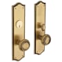 Baldwin Barclay Dummy Handleset Trim Set Satin Brass and Brown