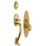 Baldwin Lexington Sectional Single Cylinder Keyed Entry Mortise Handleset Trim with 5025 Interior Knob from the Estate Collection Vintage Brass