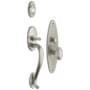 Baldwin Lexington Sectional Single Cylinder Keyed Entry Mortise Handleset Trim with 5025 Interior Knob from the Estate Collection Lifetime Satin Nickel
