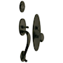 Baldwin Lexington Sectional Single Cylinder Keyed Entry Mortise Handleset Trim with 5025 Interior Knob from the Estate Collection Oil Rubbed Bronze