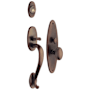 Baldwin Lexington Sectional Single Cylinder Keyed Entry Mortise Handleset Trim with 5025 Interior Knob from the Estate Collection Venetian Bronze