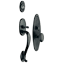 Baldwin Lexington Sectional Single Cylinder Keyed Entry Mortise Handleset Trim with 5025 Interior Knob from the Estate Collection Distressed Oil Rubbed Bronze