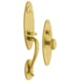 Baldwin Springfield One Piece Single Cylinder Keyed Entry Mortise Handleset Trim with 5025 Interior Knob from the Estate Collection Lifetime PVD Satin Brass