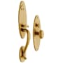 Baldwin Springfield One Piece Single Cylinder Keyed Entry Mortise Handleset Trim with 5025 Interior Knob from the Estate Collection Vintage Brass