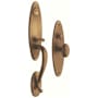 Baldwin Springfield Dummy Handleset Trim Set Satin Brass and Brown