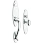 Baldwin Springfield One Piece Single Cylinder Keyed Entry Mortise Handleset Trim with 5025 Interior Knob from the Estate Collection Polished Chrome