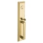 Baldwin Tremont Active Exterior Trim Handle (INTERIOR NOT INCLUDED) Lifetime PVD Satin Brass