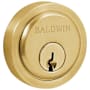 Baldwin Round Cylinder Trim Collar Satin Brass and Brown