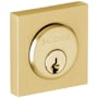 Baldwin Contemporary Square Cylinder Trim Collar Lifetime PVD Satin Brass