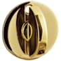 Baldwin Interior and Entrance Lock with Backplate for thicker than 2-1/4" Doors Non-Lacquered Brass