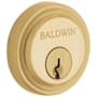 Baldwin Colonial Round Decorative Cylinder Trim Collar Satin Brass and Brown