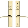Baldwin Santa Monica Double Cylinder Full Mortise Handleset Lifetime PVD Satin Brass