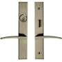 Baldwin Santa Monica Full Plate Single Cylinder Keyed Entry Mortise Entry Set Trim with L022 Lever from the Estate Collection Satin Brass and Black