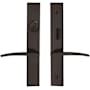 Baldwin Santa Monica Full Plate Single Cylinder Keyed Entry Mortise Entry Set Trim with L022 Lever from the Estate Collection Venetian Bronze