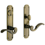 Baldwin Bismark Single Cylinder Mortise Handleset Trim Set Satin Brass and Black