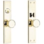 Baldwin Hollywood Hills Full Plate Single Cylinder Keyed Entry Mortise Knob Trim Non-Lacquered Brass