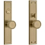 Baldwin Hollywood Hills Full Plate Single Cylinder Keyed Entry Mortise Knob Trim Satin Brass and Brown