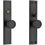 Baldwin Hollywood Hills Full Plate Single Cylinder Keyed Entry Mortise Knob Trim Satin Black