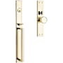 Baldwin Hollywood Hills Full Plate Dummy Mortise Handleset Trim Non-Lacquered Brass
