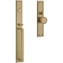 Baldwin Hollywood Hills Full Plate Dummy Mortise Handleset Trim Satin Brass and Brown