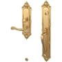 Baldwin Kensington Left Handed Full Plate Single Cylinder Keyed Entry Mortise Handleset Trim with 5108 Interior Lever from the Estate Collection Lifetime Satin Brass