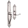 Baldwin Kensington Left Handed Full Plate Single Cylinder Keyed Entry Mortise Handleset Trim with 5108 Interior Lever from the Estate Collection Lifetime Polished Nickel