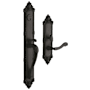 Baldwin Kensington Left Handed Full Plate Single Cylinder Keyed Entry Mortise Handleset Trim with 5108 Interior Lever from the Estate Collection Oil Rubbed Bronze