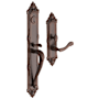 Baldwin Kensington Left Handed Full Plate Single Cylinder Keyed Entry Mortise Handleset Trim with 5108 Interior Lever from the Estate Collection Venetian Bronze