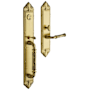 Baldwin Edinburgh Right Hand Single Cylinder Mortise Handleset Trim Set Lifetime PVD Satin Brass