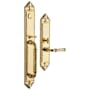 Baldwin Edinburgh Right Hand Single Cylinder Mortise Handleset Trim Set Non-Lacquered Brass