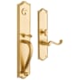 Baldwin Bristol Left Hand Single Cylinder Mortise Handleset Trim Set Lifetime PVD Satin Brass
