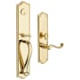 Baldwin Bristol Left Hand Single Cylinder Mortise Handleset Trim Set Non-Lacquered Brass