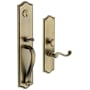 Baldwin Bristol Left Hand Single Cylinder Mortise Handleset Trim Set Satin Brass and Black