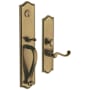 Baldwin Bristol Right Hand Dummy Handleset Trim Set Satin Brass and Brown